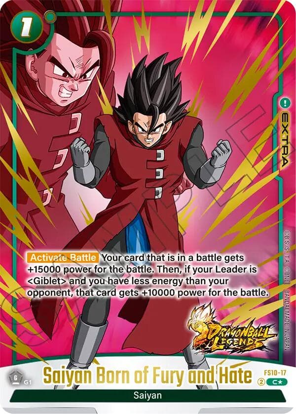 Saiyan Born of Fury and Hate (Bonus Pack Alternate Art) — Starter Deck 10: Giblet card