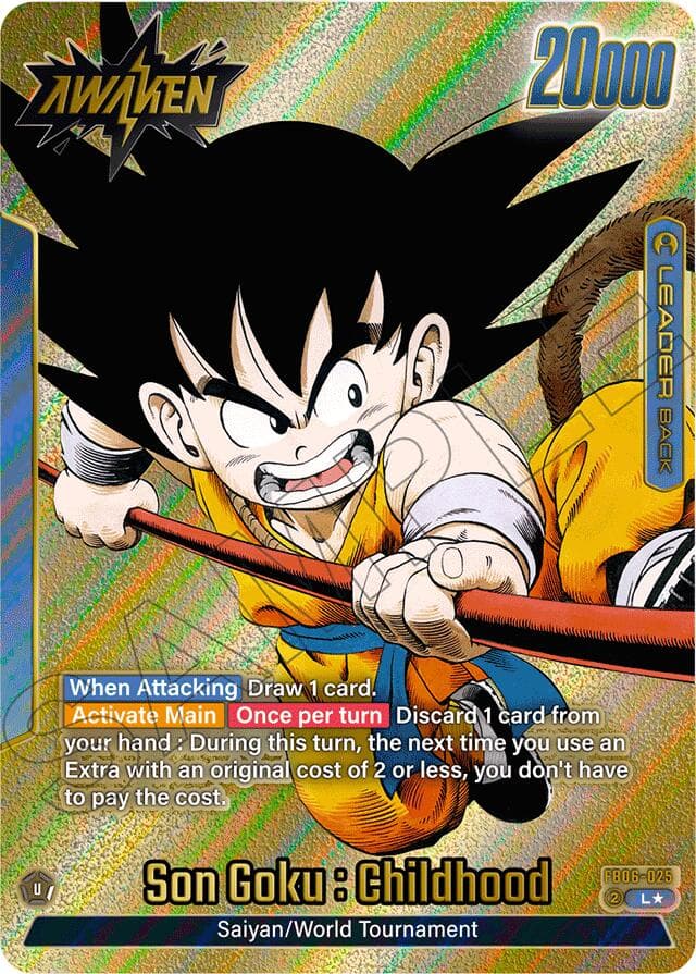 Son Goku : Childhood - FB06-025 (Gold) — Manga Booster 01 card