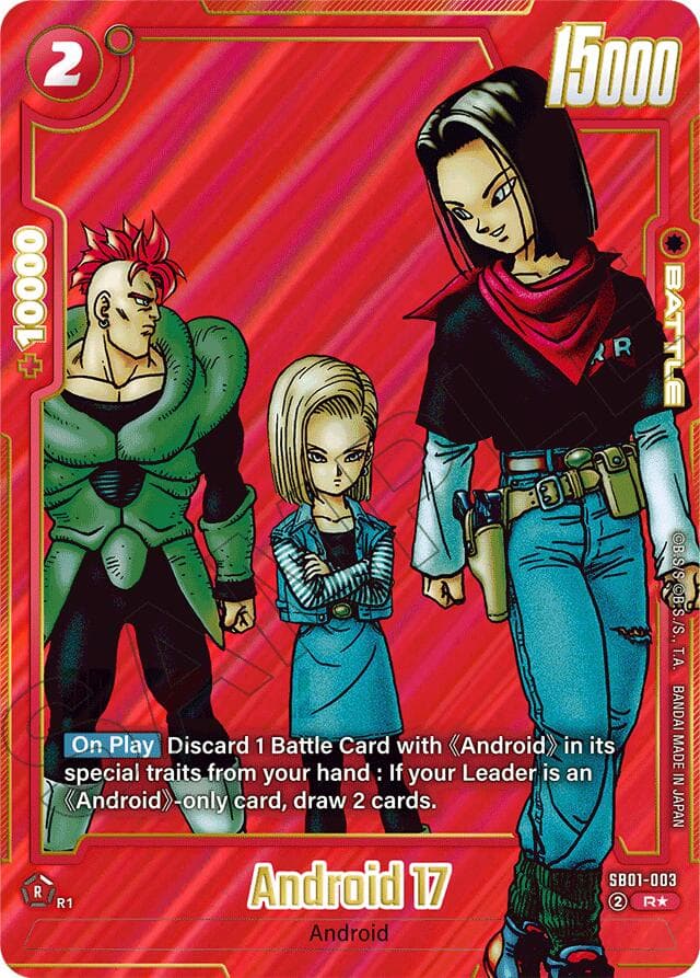 Android 17 - SB01-003 (Alternate Art) — Manga Booster 01 card