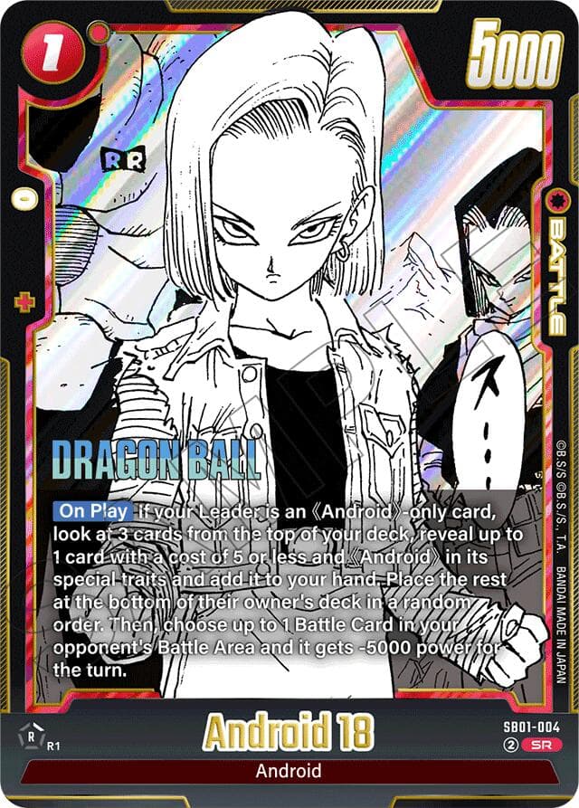 Android 18 - SB01-004 — Manga Booster 01 card