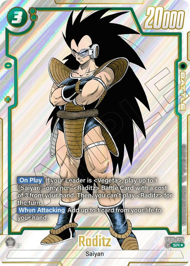 Raditz - SB01-026 (Alternate Art) — Manga Booster 01 card