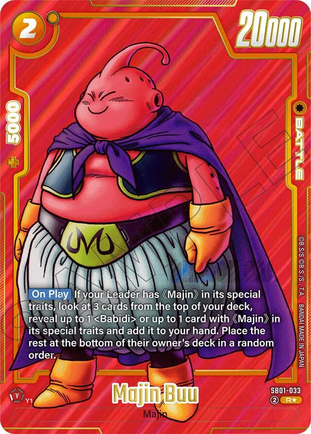 Majin Buu (Alternate Art) — Manga Booster 01 card