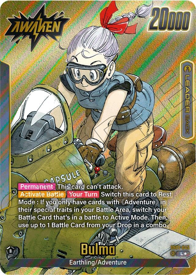 Bulma - SB01-045 (Gold) — Manga Booster 01 card