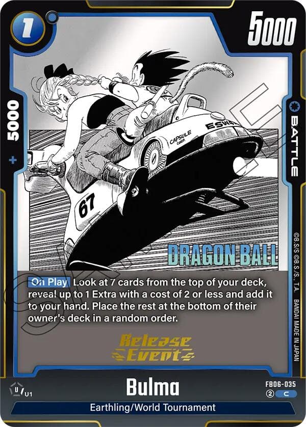 Bulma - FB06-035 — Manga Booster 01 Release Event Cards card
