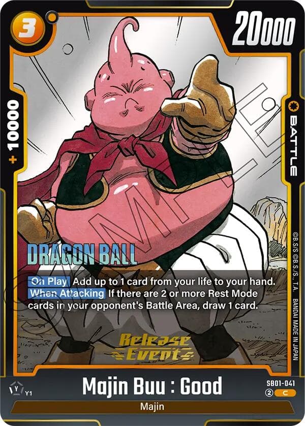 Majin Buu : Good - SB01-041 — Manga Booster 01 Release Event Cards card