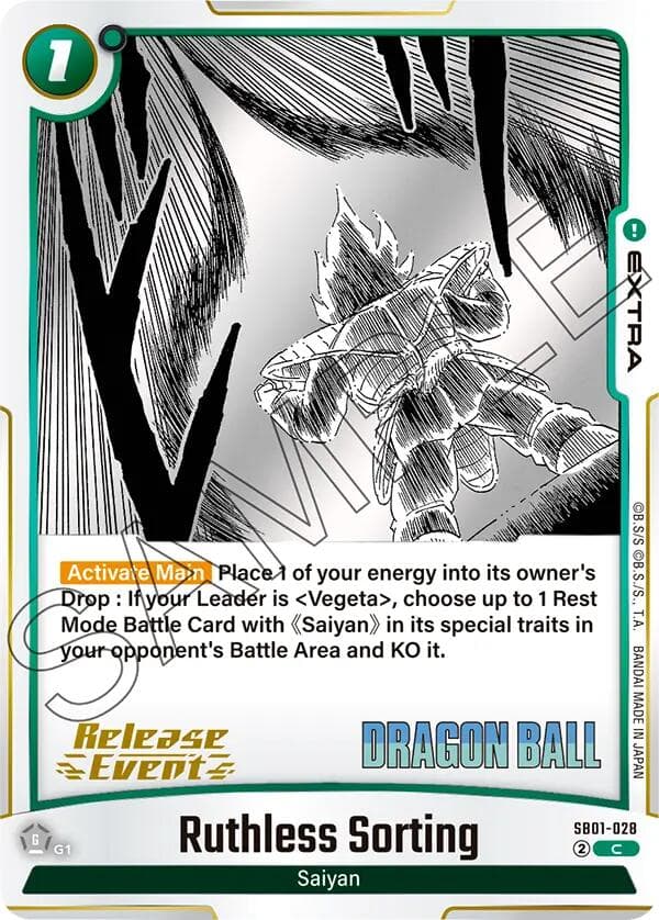 Ruthless Sorting — Manga Booster 01 Release Event Cards card