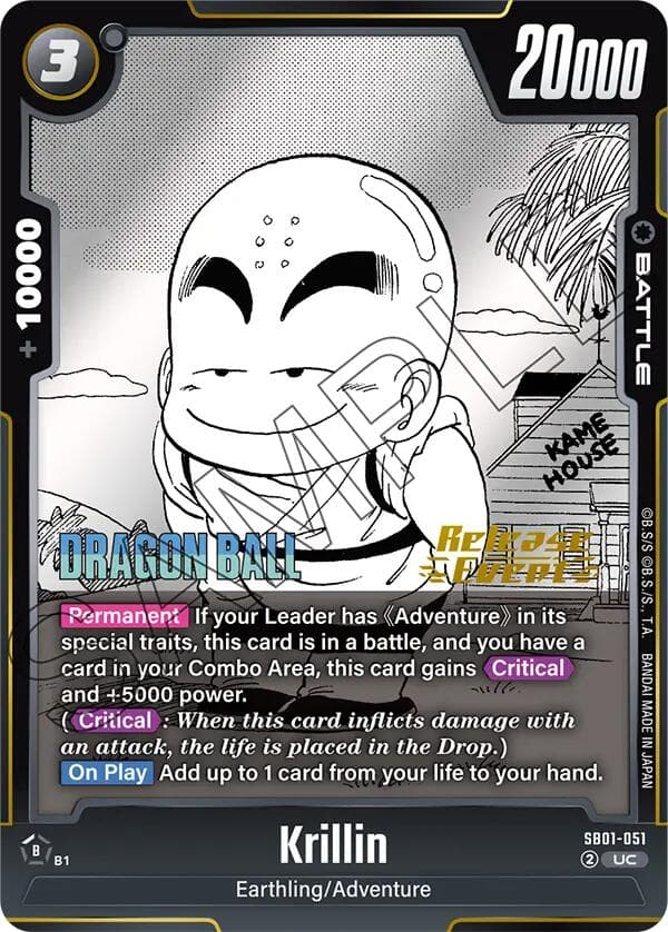 Krillin - SB01-051 — Manga Booster 01 Release Event Cards card