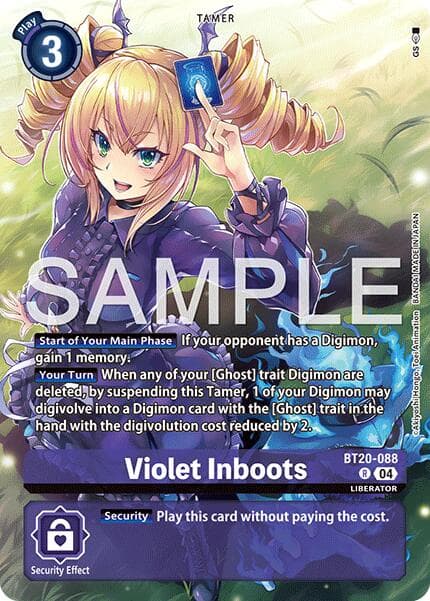 Violet Inboots - BT20-088 (Digimon Liberator Debuggers Set) — Release Special Booster 2.5 card