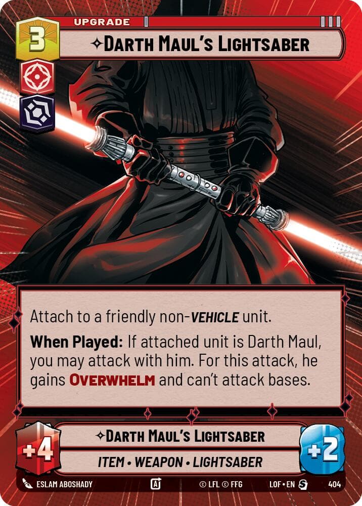 Darth Maul's Lightsaber (Hyperspace) — Legends of the Force card