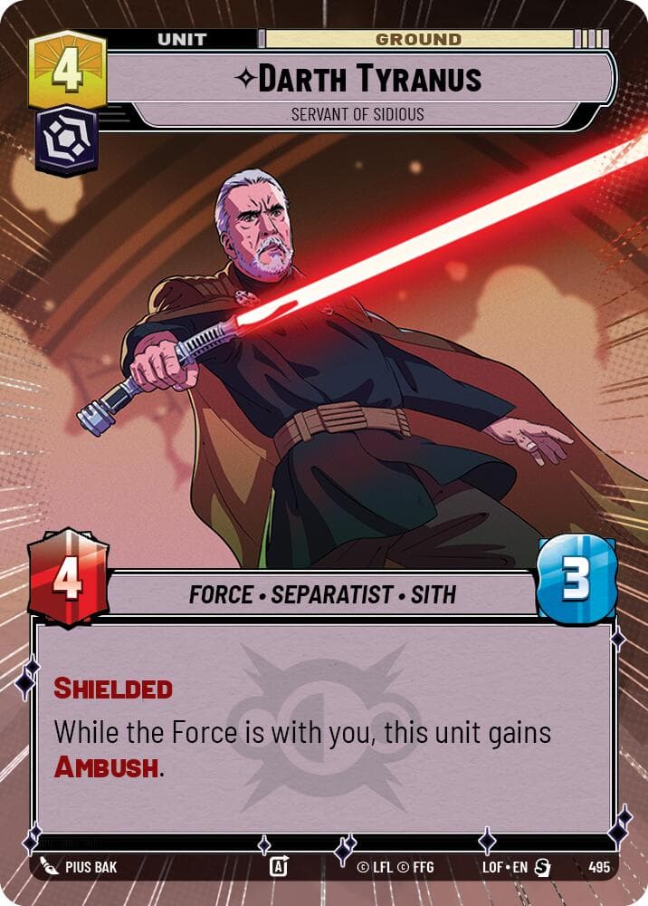 Darth Tyranus - Servant of Sidious (Hyperspace) — Legends of the Force card