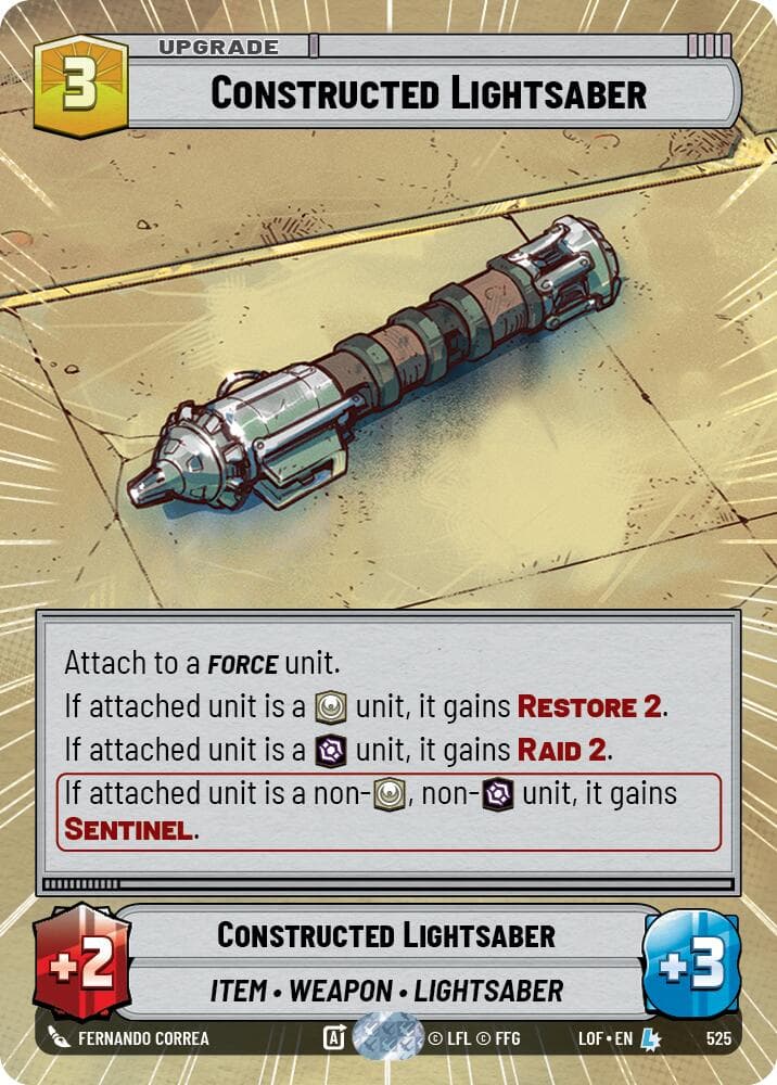 Constructed Lightsaber (Hyperspace) — Legends of the Force card