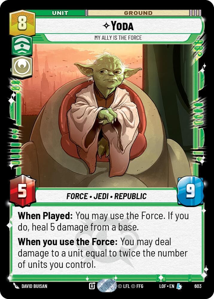 Yoda - My Ally is the Force (Foil) — Legends of the Force card