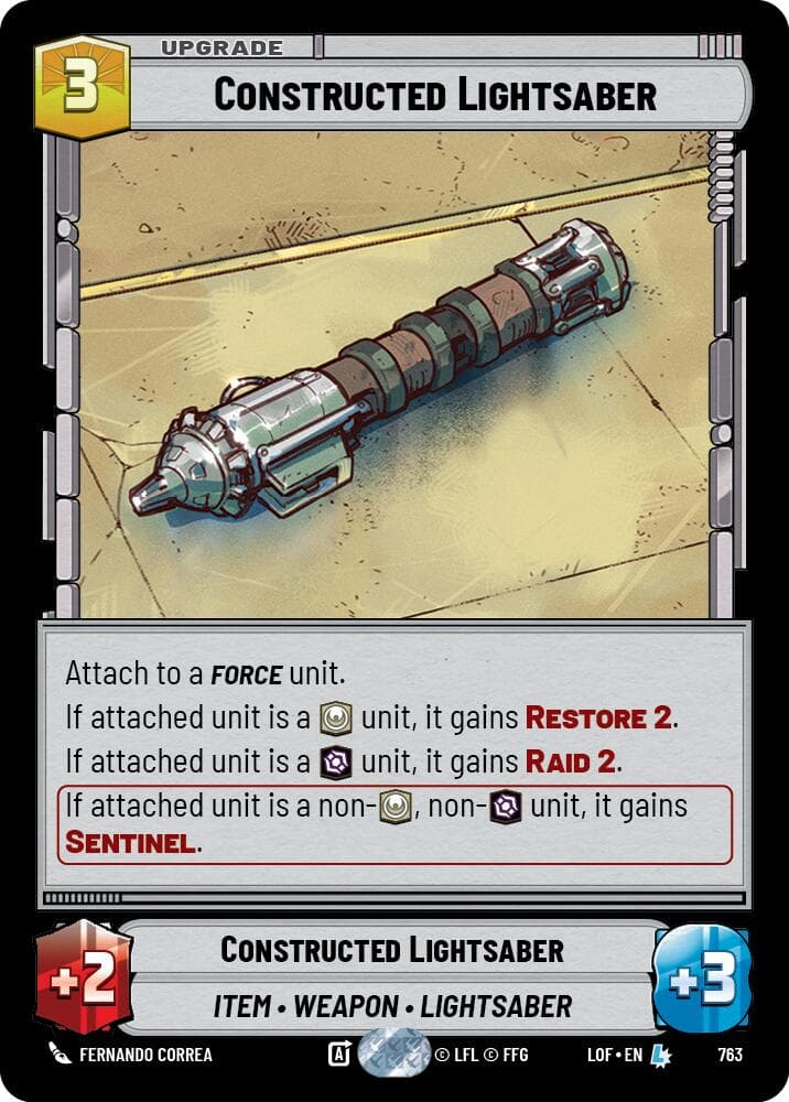 Constructed Lightsaber (Foil) — Legends of the Force card