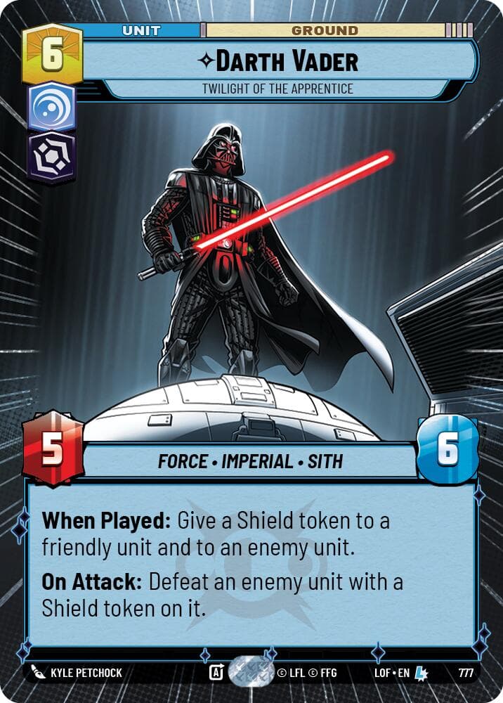 Darth Vader - Twilight of the Apprentice (Hyperspace Foil) — Legends of the Force card