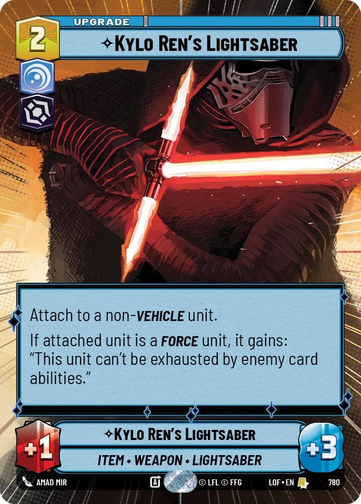 Kylo Ren's Lightsaber (Hyperspace Foil) — Legends of the Force card