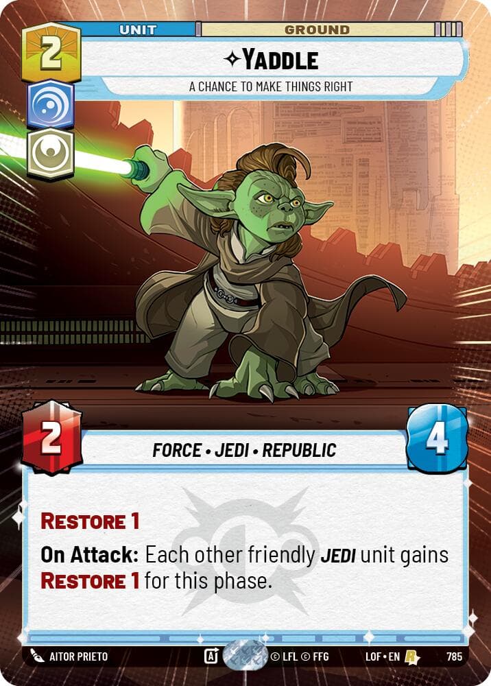 Yaddle - A Chance To Make Things Right (Hyperspace Foil) — Legends of the Force card