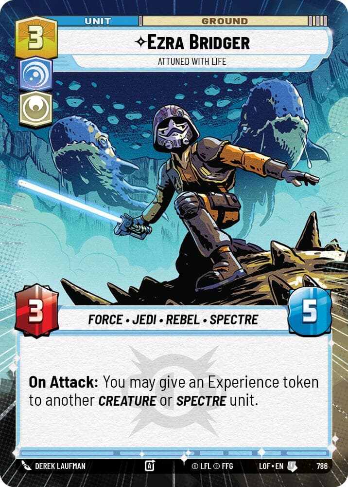 Ezra Bridger - Attuned With Life (Hyperspace Foil) — Legends of the Force card