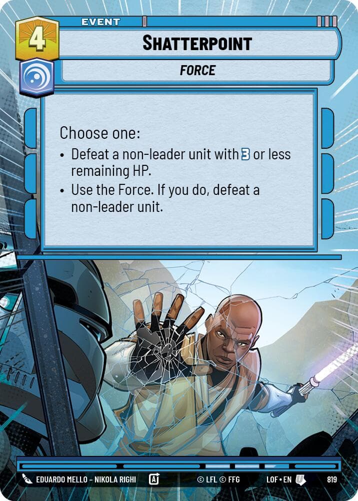 Shatterpoint (Hyperspace Foil) — Legends of the Force card