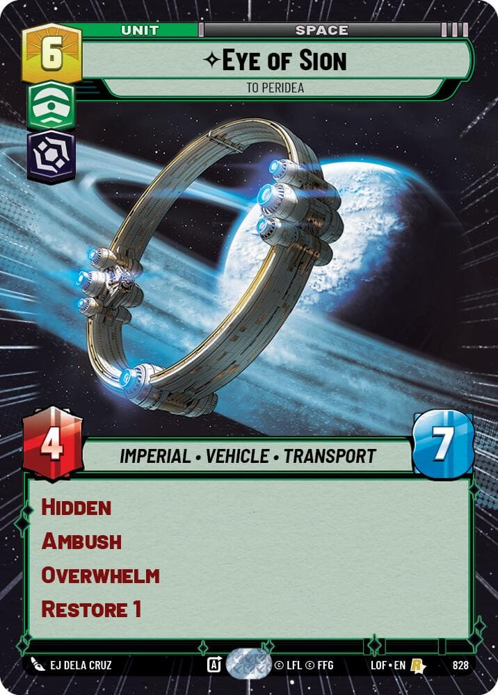 Eye of Sion - To Peridea (Hyperspace Foil) — Legends of the Force card