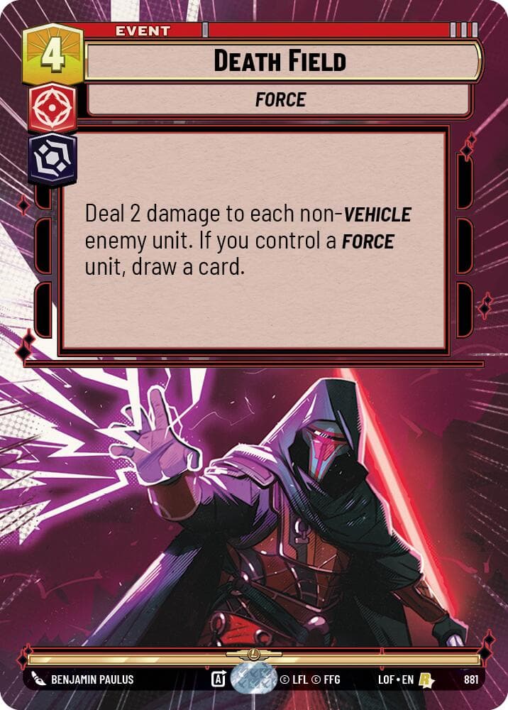Death Field (Hyperspace Foil) — Legends of the Force card
