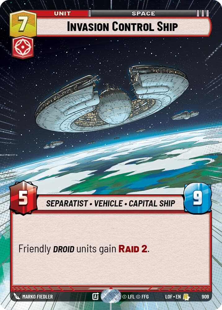 Invasion Control Ship (Hyperspace Foil) — Legends of the Force card