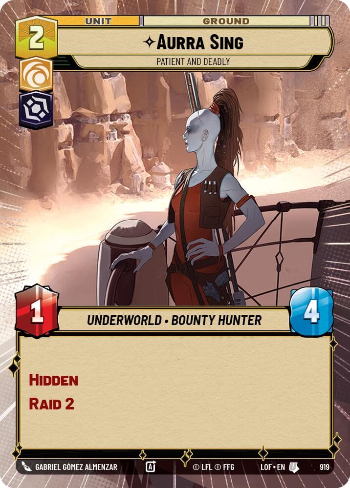 Aurra Sing - Patient and Deadly (Hyperspace Foil) — Legends of the Force card