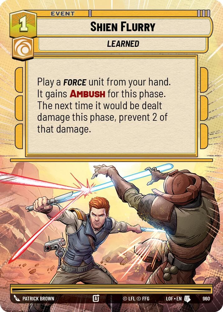 Shien Flurry (Hyperspace Foil) — Legends of the Force card
