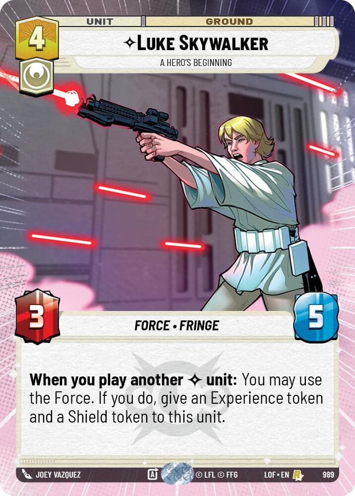 Luke Skywalker - A Hero's Beginning (Hyperspace Foil) — Legends of the Force card