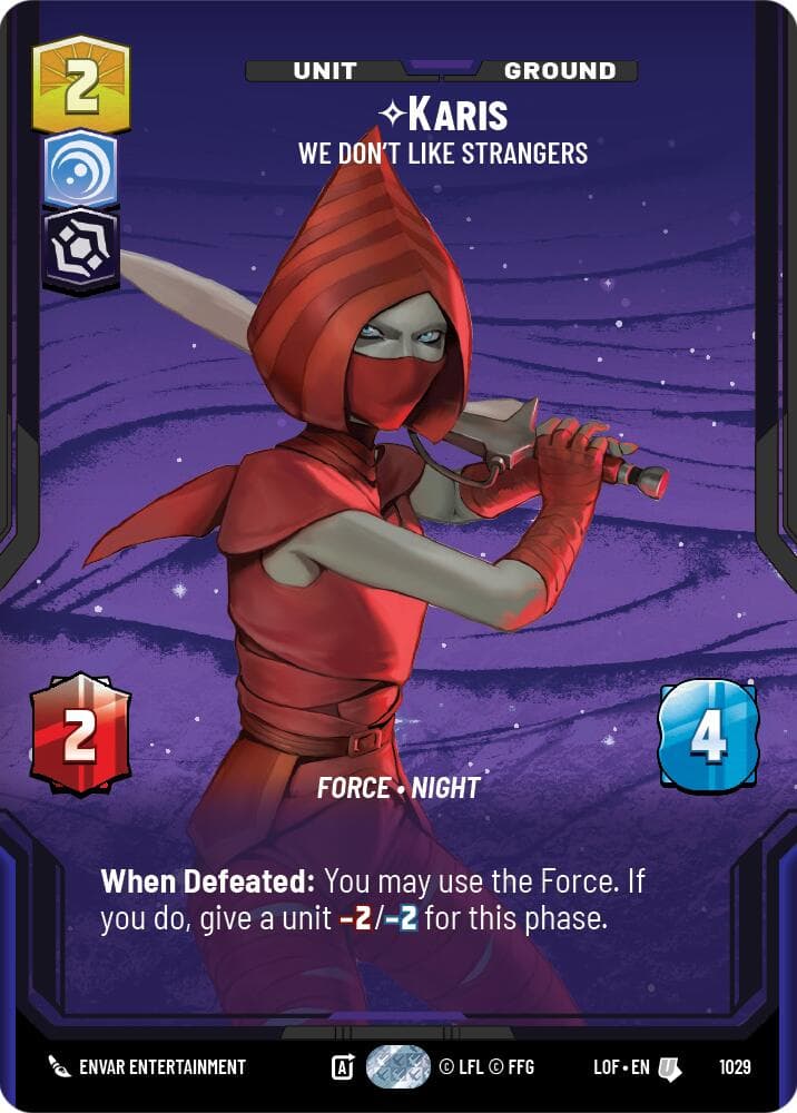 Karis - We Don't Like Strangers (Prestige) — Legends of the Force card