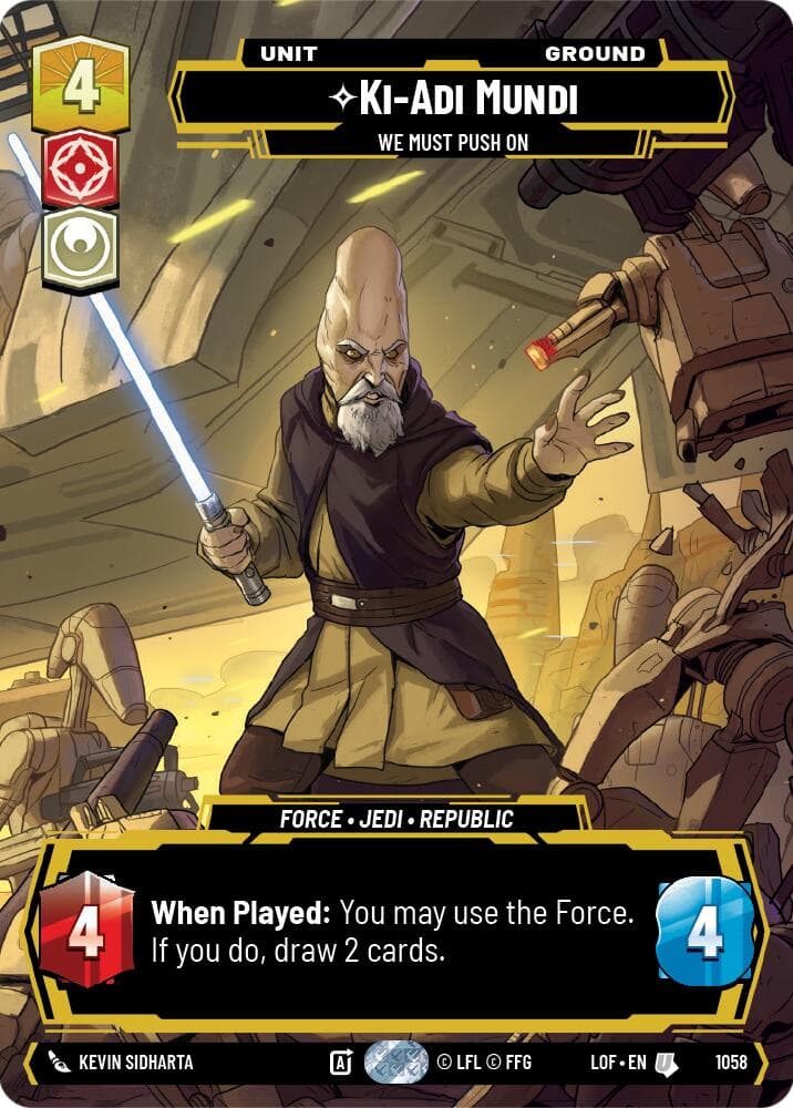 Ki-Adi-Mundi - We Must Push On (Prestige) — Legends of the Force card