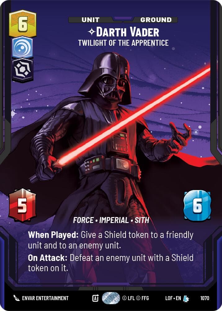 Darth Vader - Twilight of the Apprentice (Prestige Foil) — Legends of the Force card