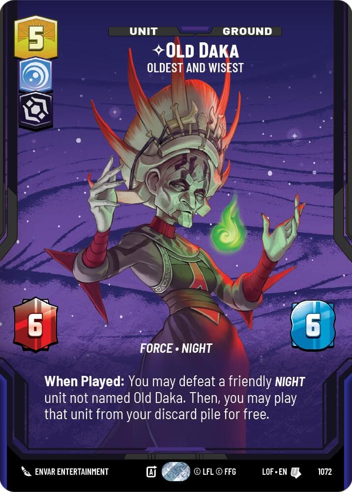 Old Daka - Oldest and Wisest (Prestige Foil) — Legends of the Force card