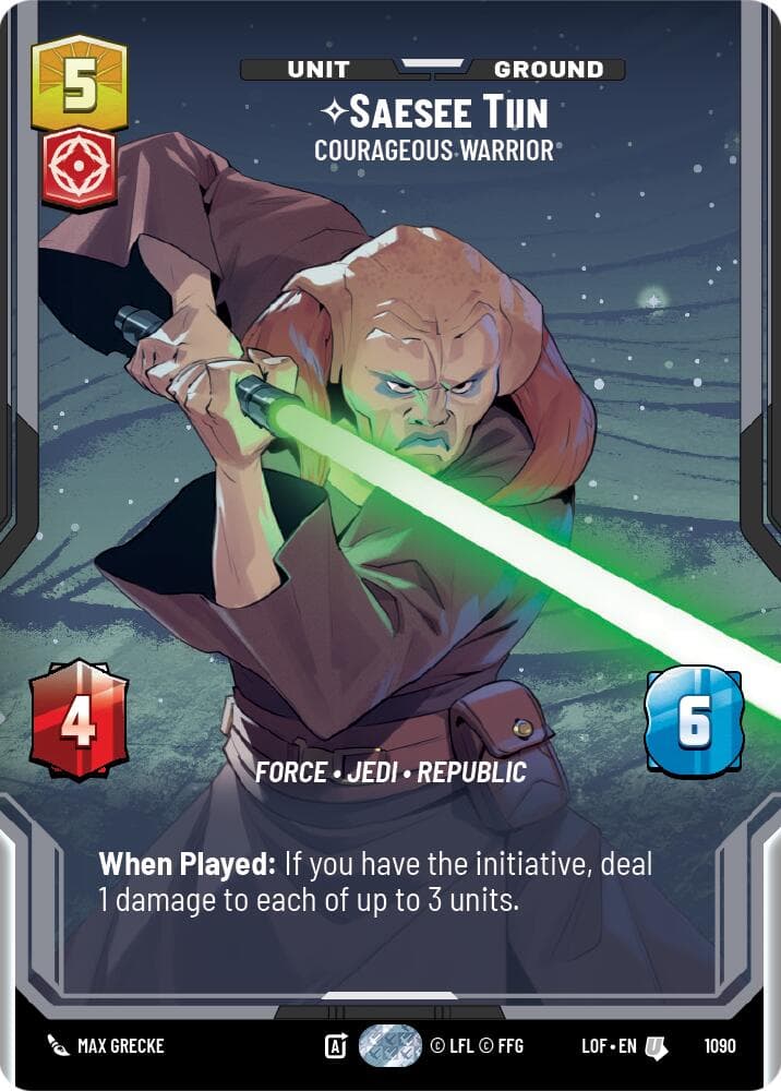 Saesee Tiin - Courageous Warrior (Prestige Foil) — Legends of the Force card