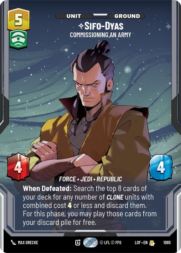 Sifo-Dyas - Commissioning An Army (Prestige Foil) — Legends of the Force card