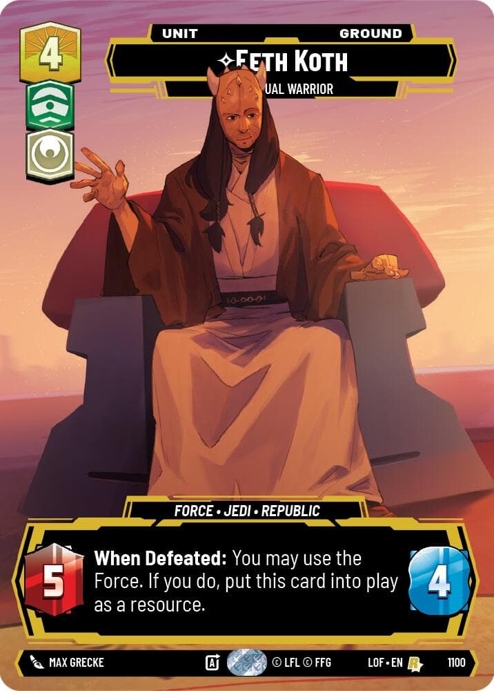 Eeth Koth - Spiritual Warrior (Prestige Foil) — Legends of the Force card