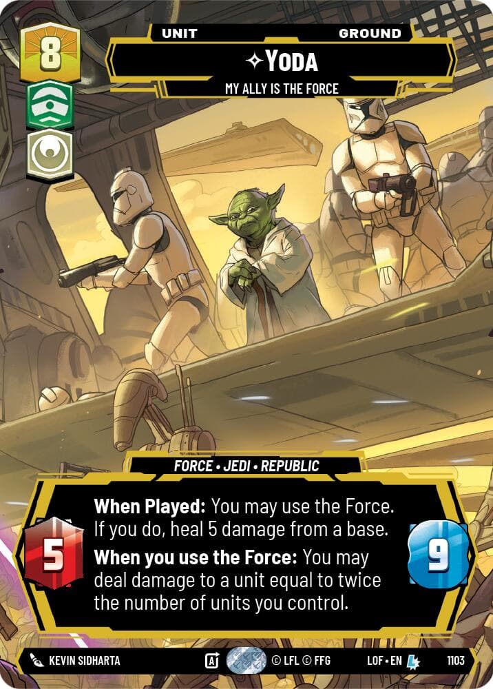 Yoda - My Ally is the Force (Prestige Foil) — Legends of the Force card