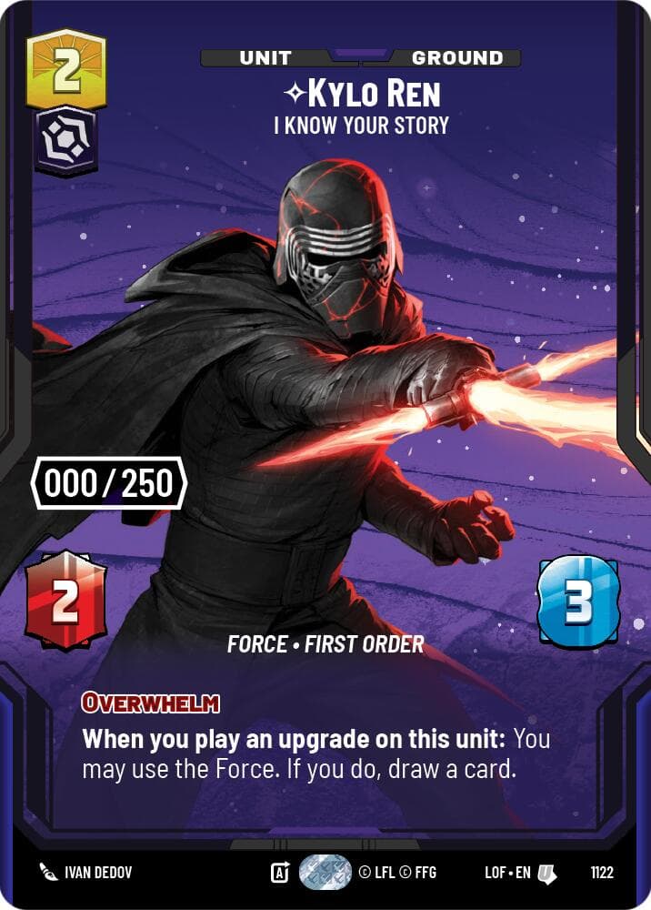 Kylo Ren - I Know Your Story (Serialized) — Legends of the Force card