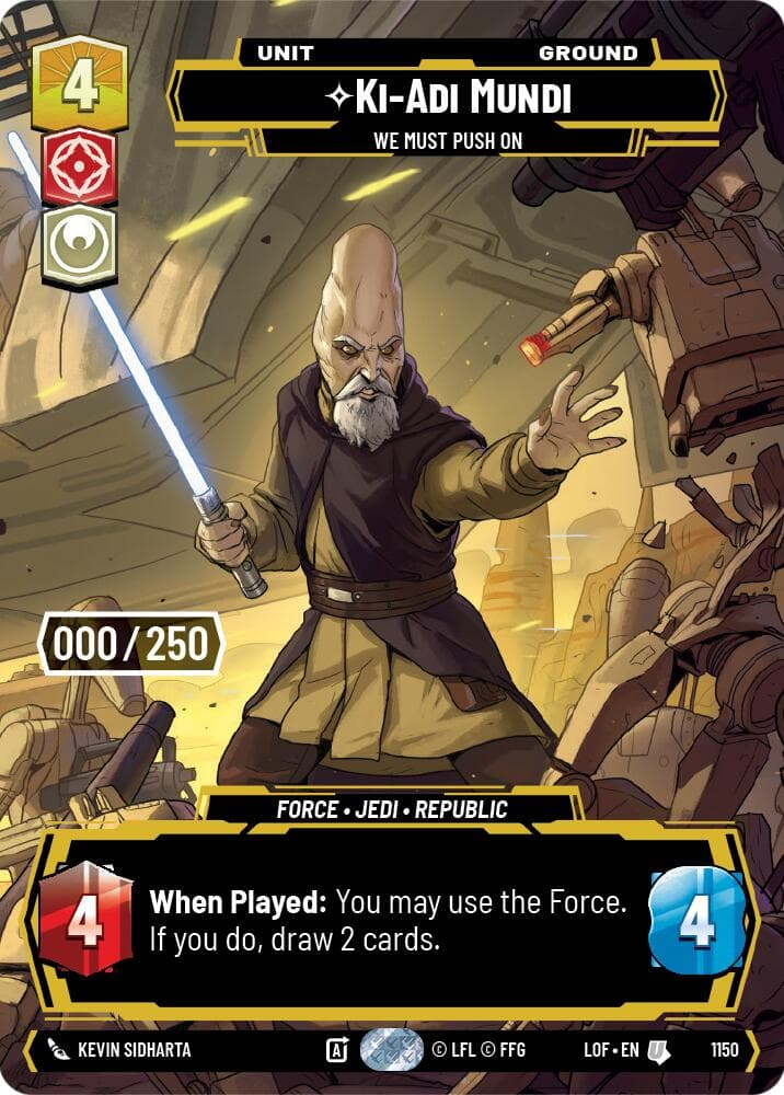 Ki-Adi-Mundi - We Must Push On (Serialized) — Legends of the Force card
