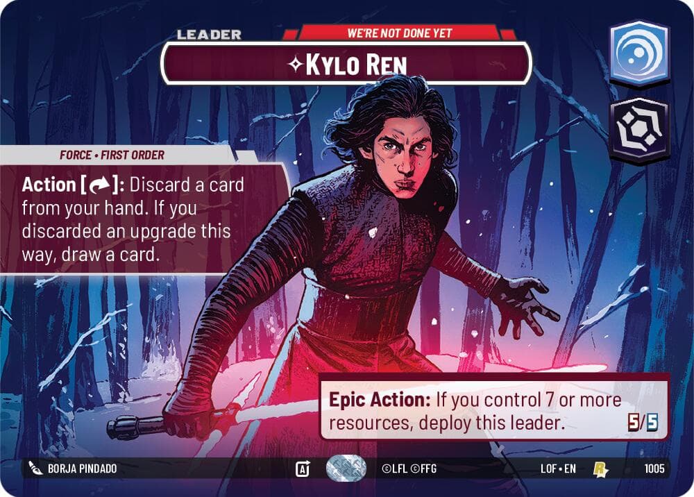 Kylo Ren - We're Not Done Yet (Showcase) — Legends of the Force card