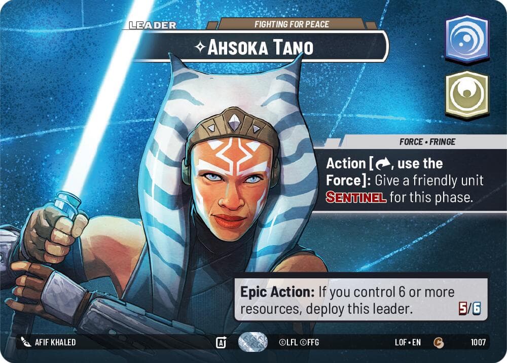 Ahsoka Tano - Fighting For Peace (Showcase) — Legends of the Force card