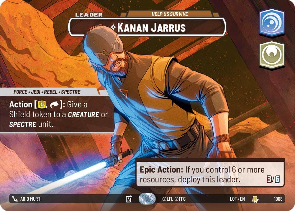Kanan Jarrus - Help Us Survive (Showcase) — Legends of the Force card