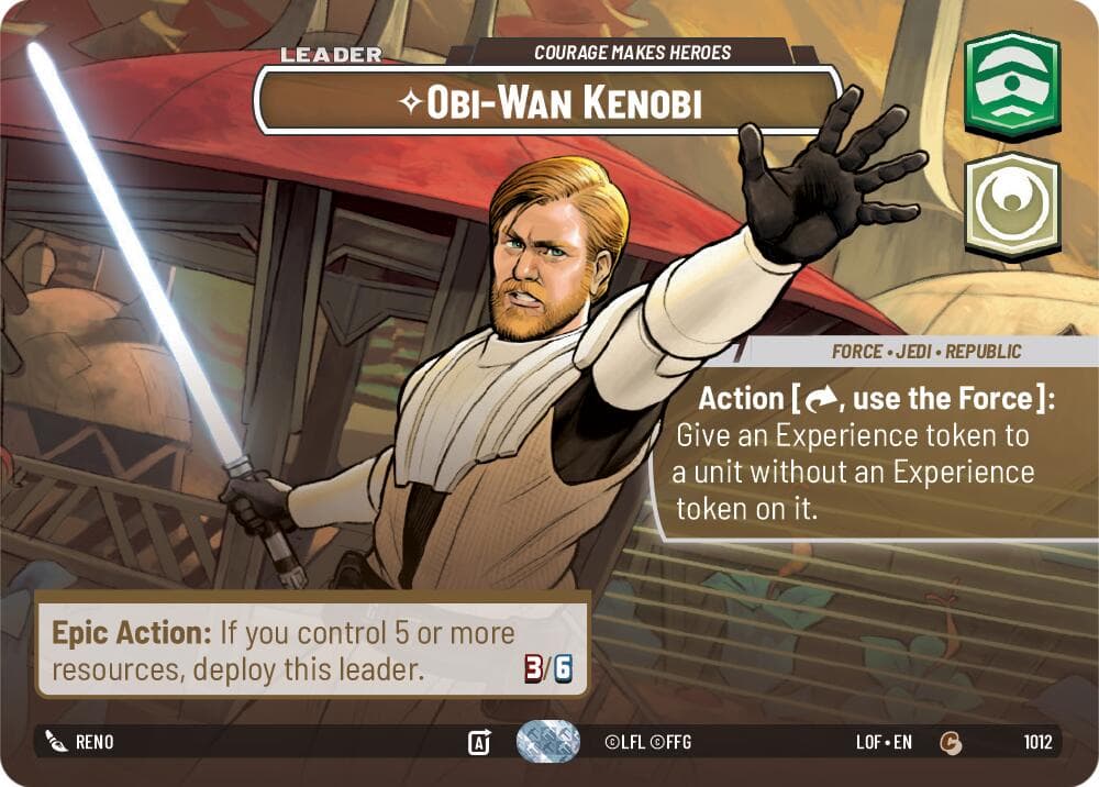 Obi-Wan Kenobi - Courage Makes Heroes (Showcase) — Legends of the Force card