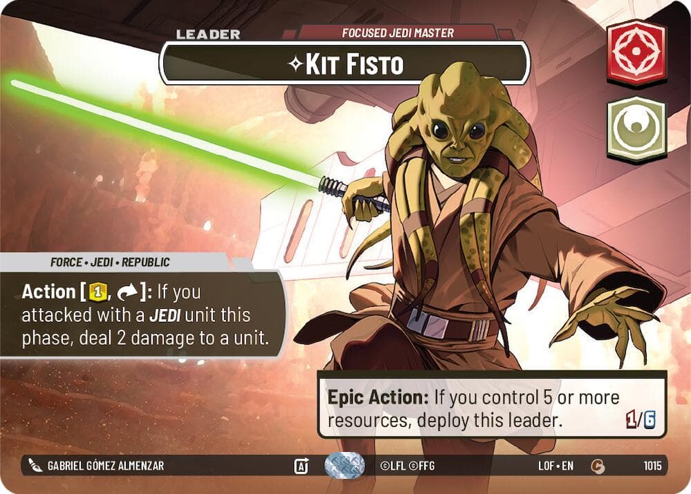 Kit Fisto - Focused Jedi Master (Showcase) — Legends of the Force card