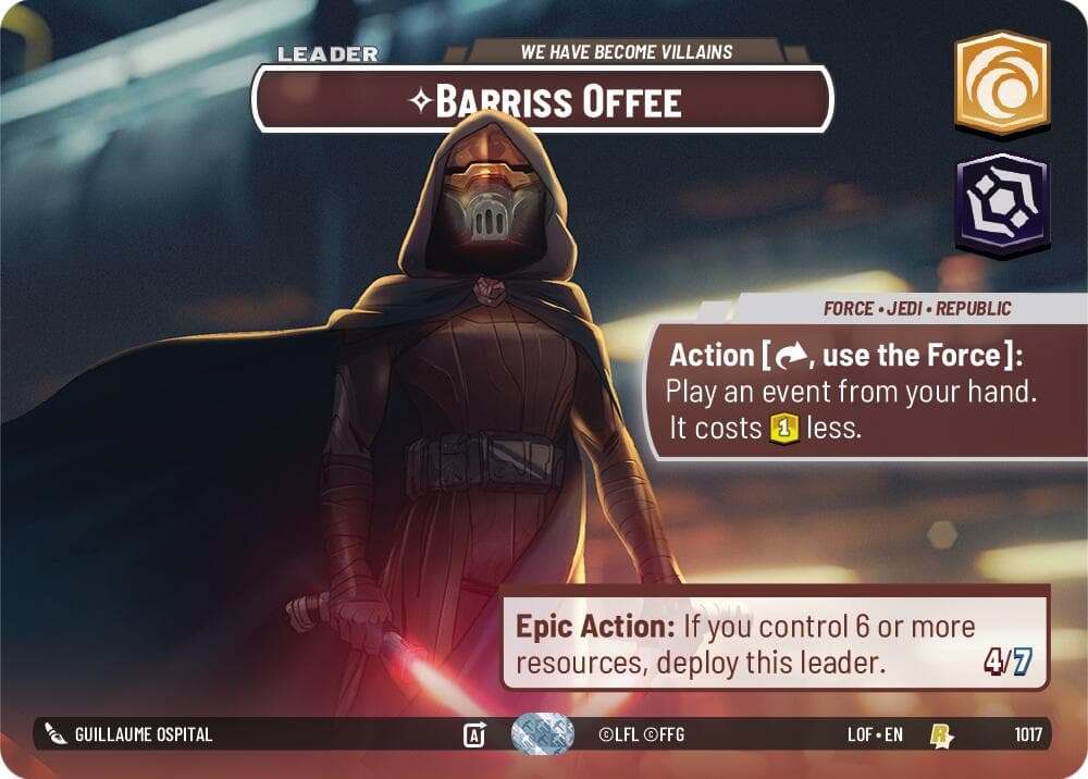 Barriss Offee - We Have Become Villains (Showcase) — Legends of the Force card