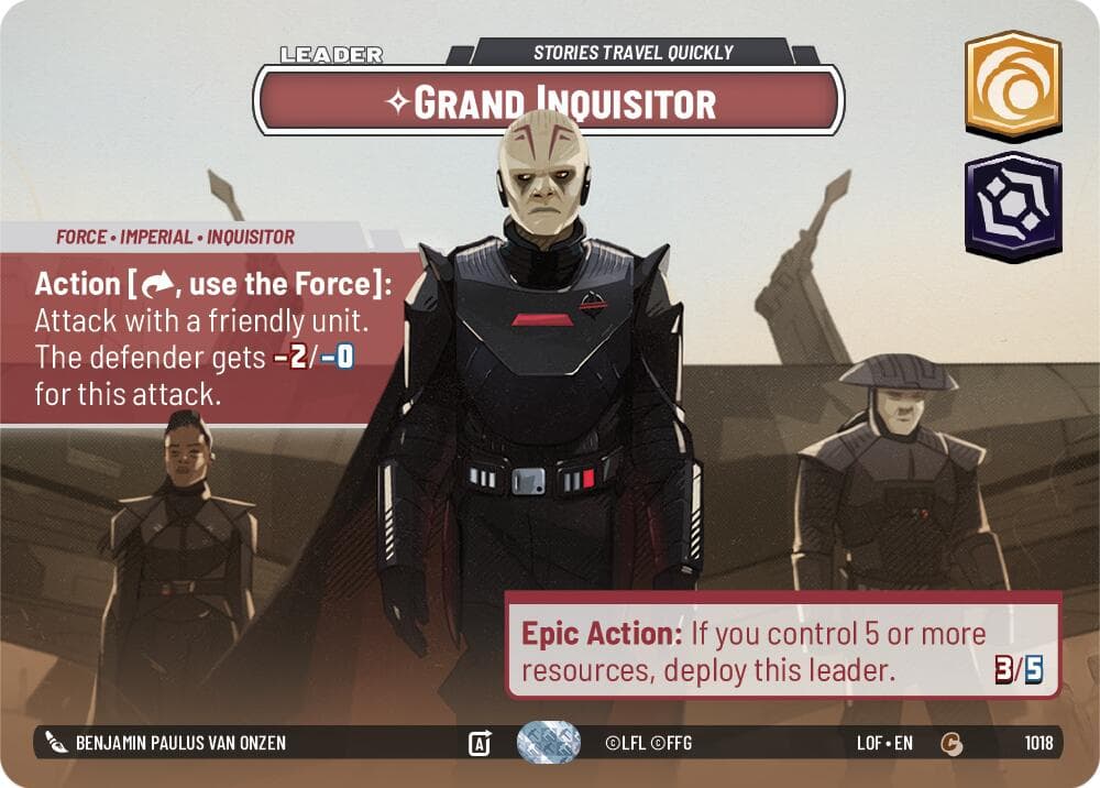 Grand Inquisitor - Stories Travel Quickly (Showcase) — Legends of the Force card