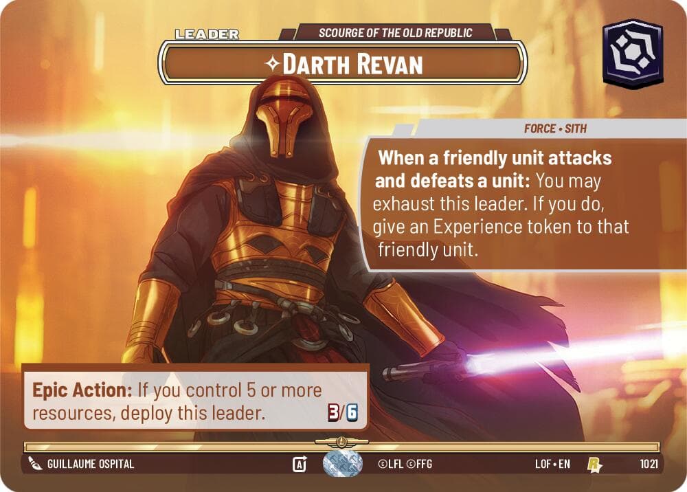Darth Revan - Scourge of the Old Republic (Showcase) — Legends of the Force card