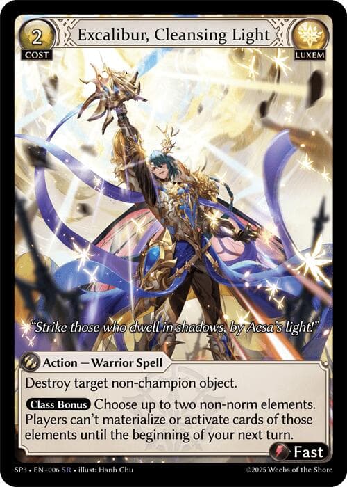 Excalibur, Cleansing Light — Supporter Pack 3 card