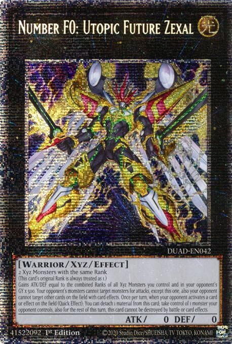 Number F0: Utopic Future Zexal (Starlight Rare) — Duelist's Advance card