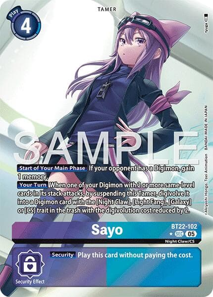 Sayo (Alternate Art) — Cyber Eden card