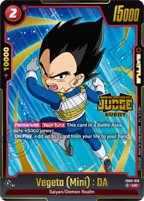 Vegeta (Mini) : DA (Judge Pack (Event Judge) 04) — Tournament and Championship Promos card
